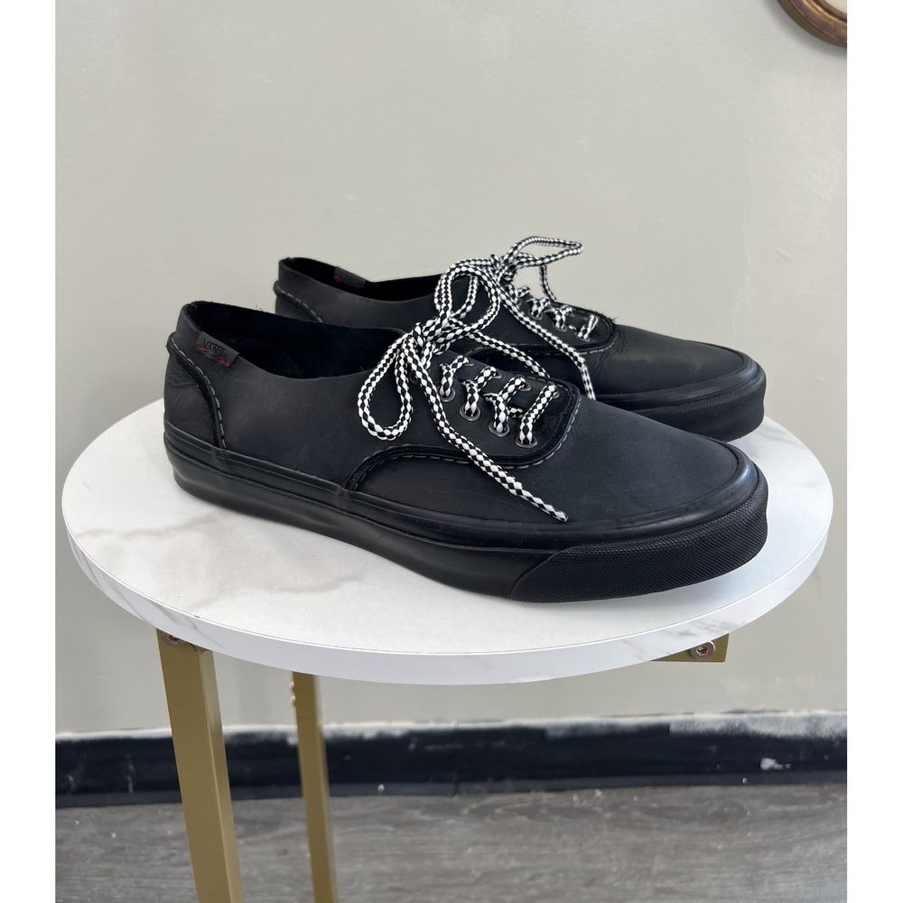 OTW by Vans Black Leather Low-Top Sneakers Vibram Mens 10 Womens 11.5 20E